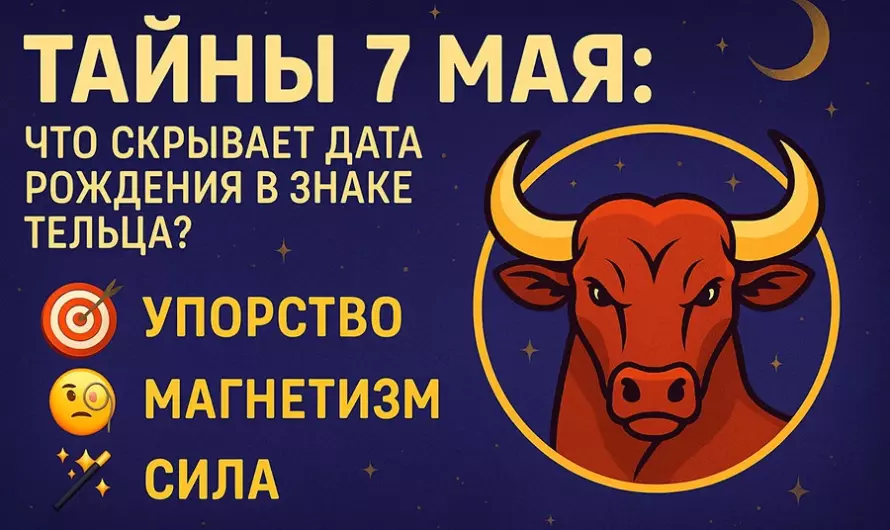 🎯 Рожденные 7 мая: Карма упорства, магнетизм ума и тайная сила Тельца