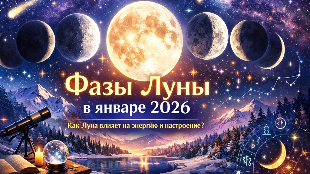 Фазы Луны в январе 2026 по дням