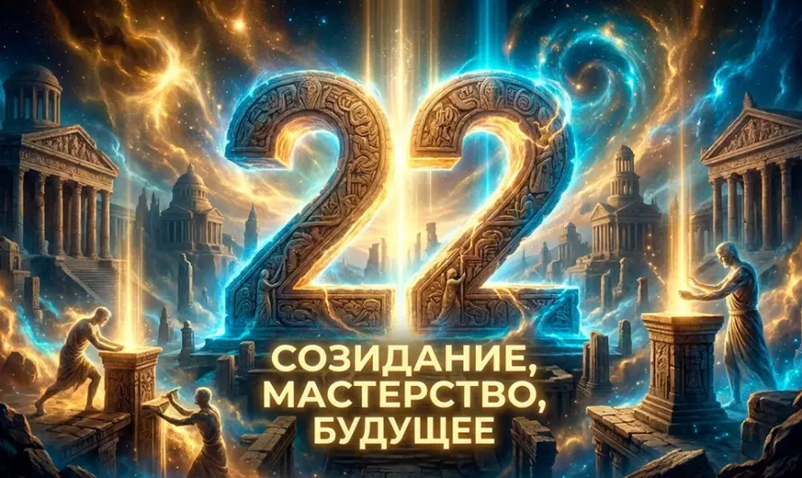 Значение числа 22 — мастер-число созидания и силы судьбы 🏗️
