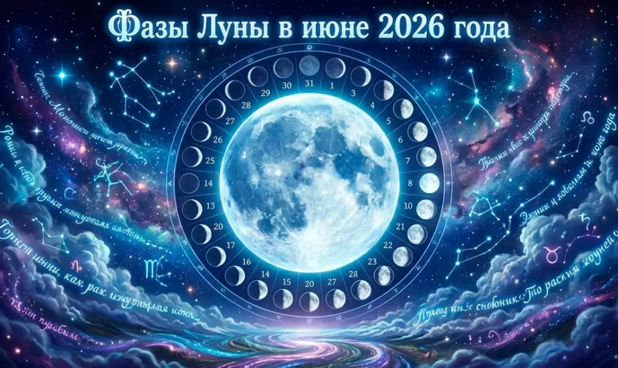 Фазы Луны в июне 2026 года: какие дни изменят вашу судьбу, удачу и энергетику
