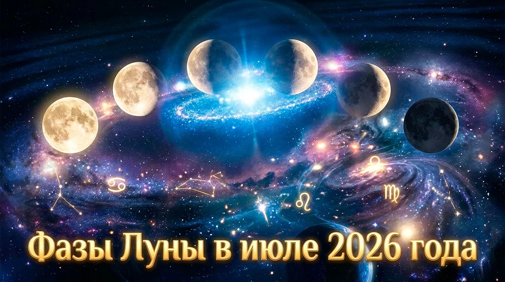 Фазы Луны в июле 2026 года