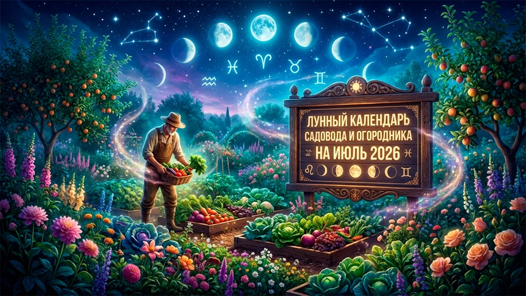 Лунный календарь садовода и огородника на июль 2026