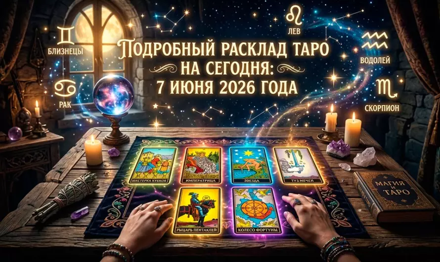 🔮 Подробный расклад Таро на сегодня 7 июня 2026 года: какие судьбоносные события и подсказки ждут знаки зодиака