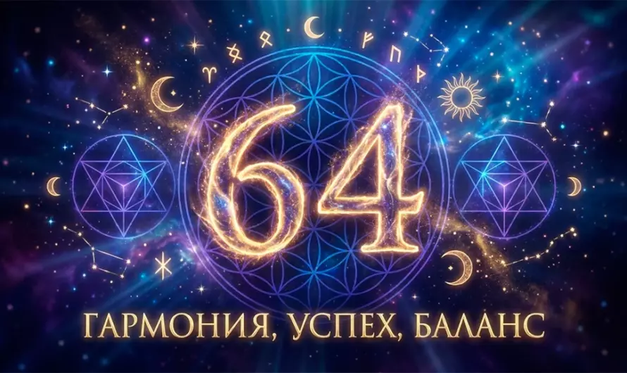 Значение числа 64 ✨ Тайна числа, которое помогает привлечь стабильность, успех и гармонию