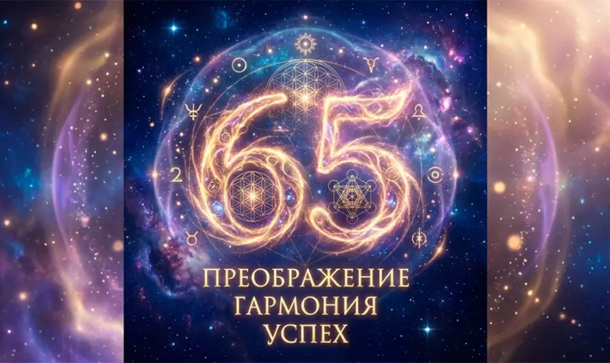 Значение числа 65 ✨ Почему эта цифра считается символом счастливых перемен и жизненного успеха