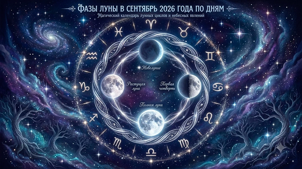 Фазы Луны в сентябре 2026