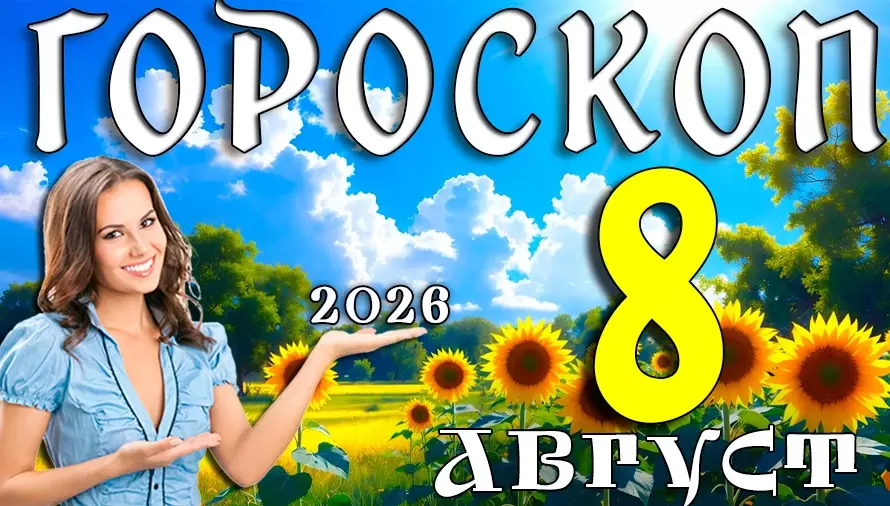 Гороскоп на 8 августа 2026 года для всех знаков зодиака 🌟 День счастливых совпадений и судьбоносных перемен