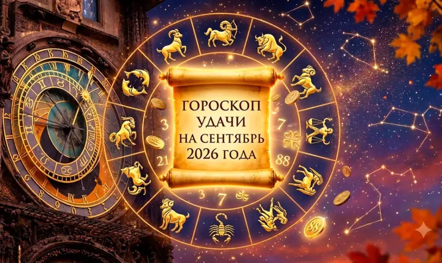 Гороскоп удачи на сентябрь 2026: кому звёзды подарят шанс на крупный выигрыш и неожиданные деньги