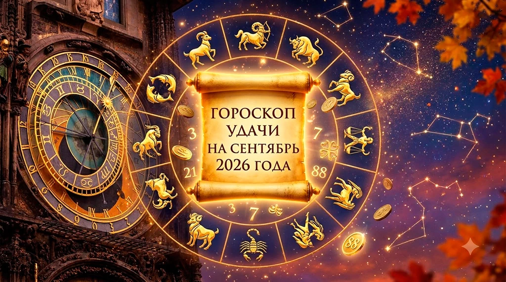 Гороскоп удачи на сентябрь 2026