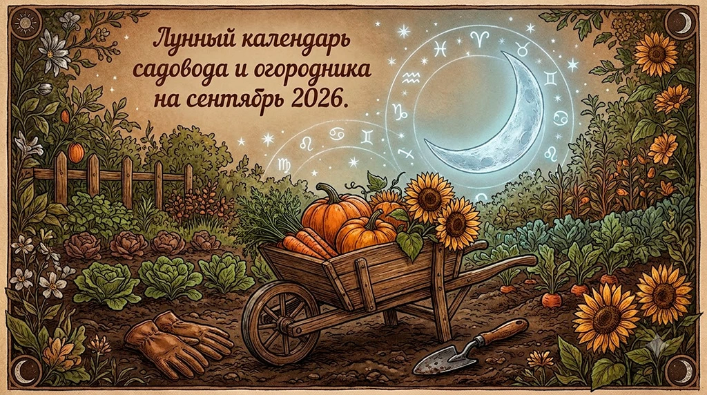 Лунный календарь садовода и огородника на сентябрь 2026 Лунный календарь садовода и огородника на сентябрь 2026