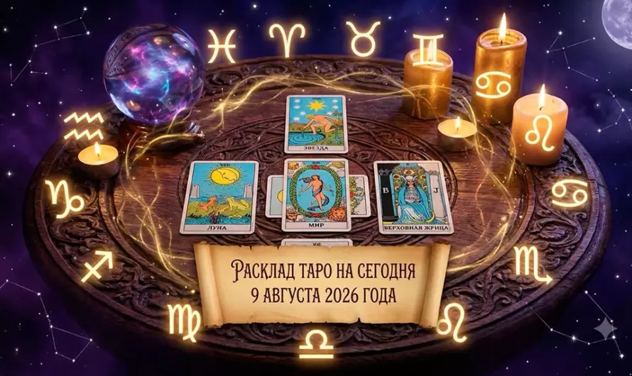 Расклад таро на сегодня 9 августа 2026 года 🔮 Какие тайны судьбы откроют карты каждому знаку?