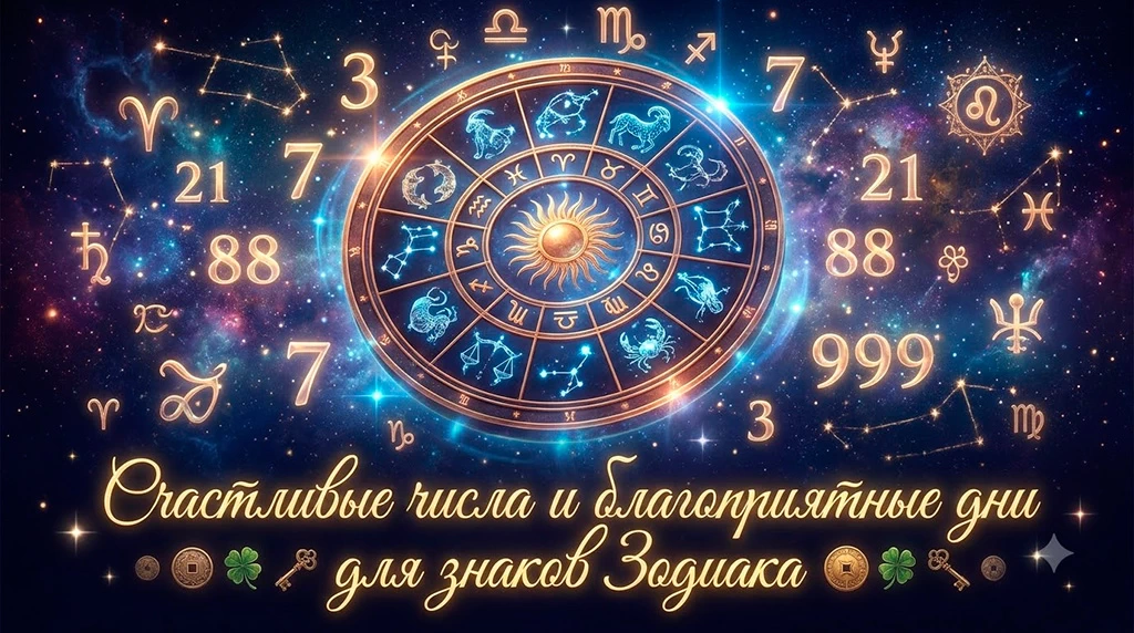 Счастливые числа и благоприятные дни для всех знаков Зодиака