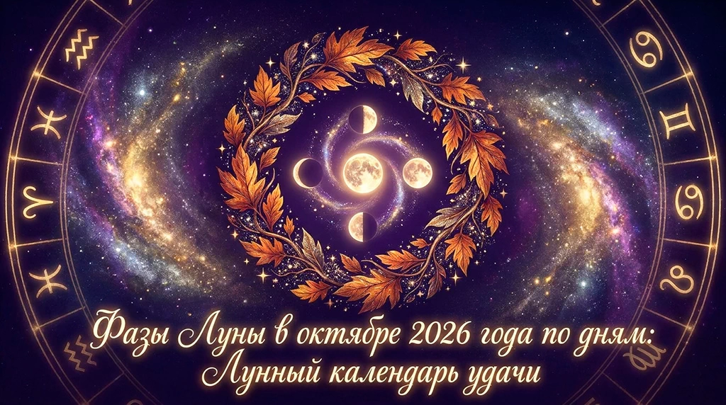 Фазы Луны в октябре 2026 года по дням