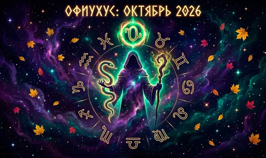 Гороскоп для знака Змееносец на октябрь 2026: Тайны тринадцатого знака ⛎