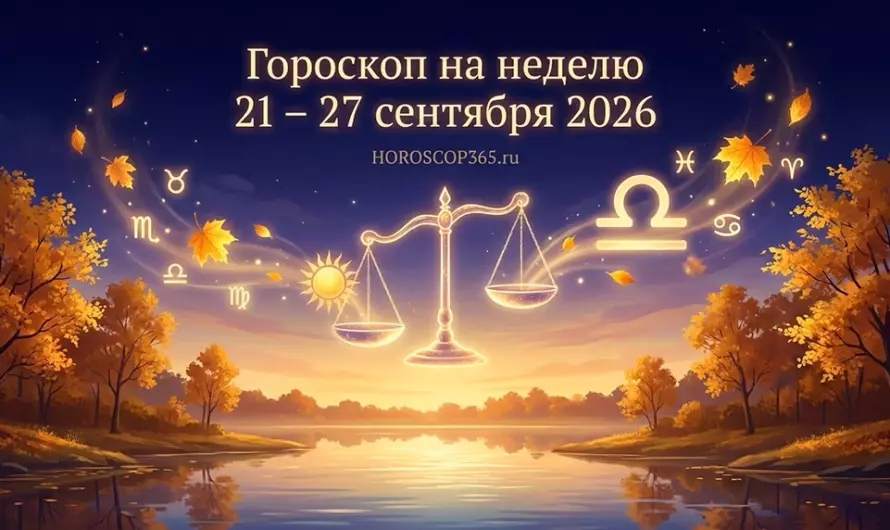 Гороскоп на неделю с 21 сентября по 27 сентября 2026: Осеннее равноденствие меняет всё 🍂