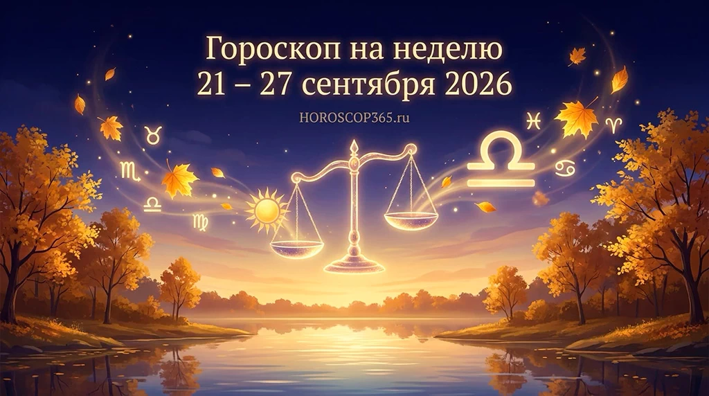 Гороскоп на неделю с 21 сентября по 27 сентября 2026