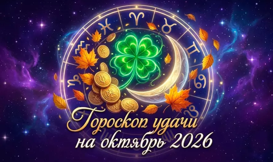 Гороскоп удачи на октябрь 2026: Кому улыбнется Фортуна 🍀