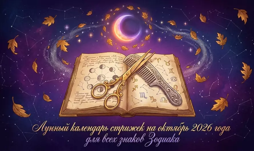 Лунный календарь стрижек на октябрь 2026: Идеальный день для смены имиджа 🌙