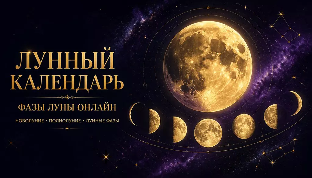 Лунный календарь онлайн — фазы Луны, новолуние и полнолуние