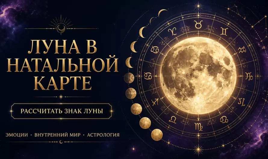 Луна в натальной карте — рассчитать знак Луны онлайн